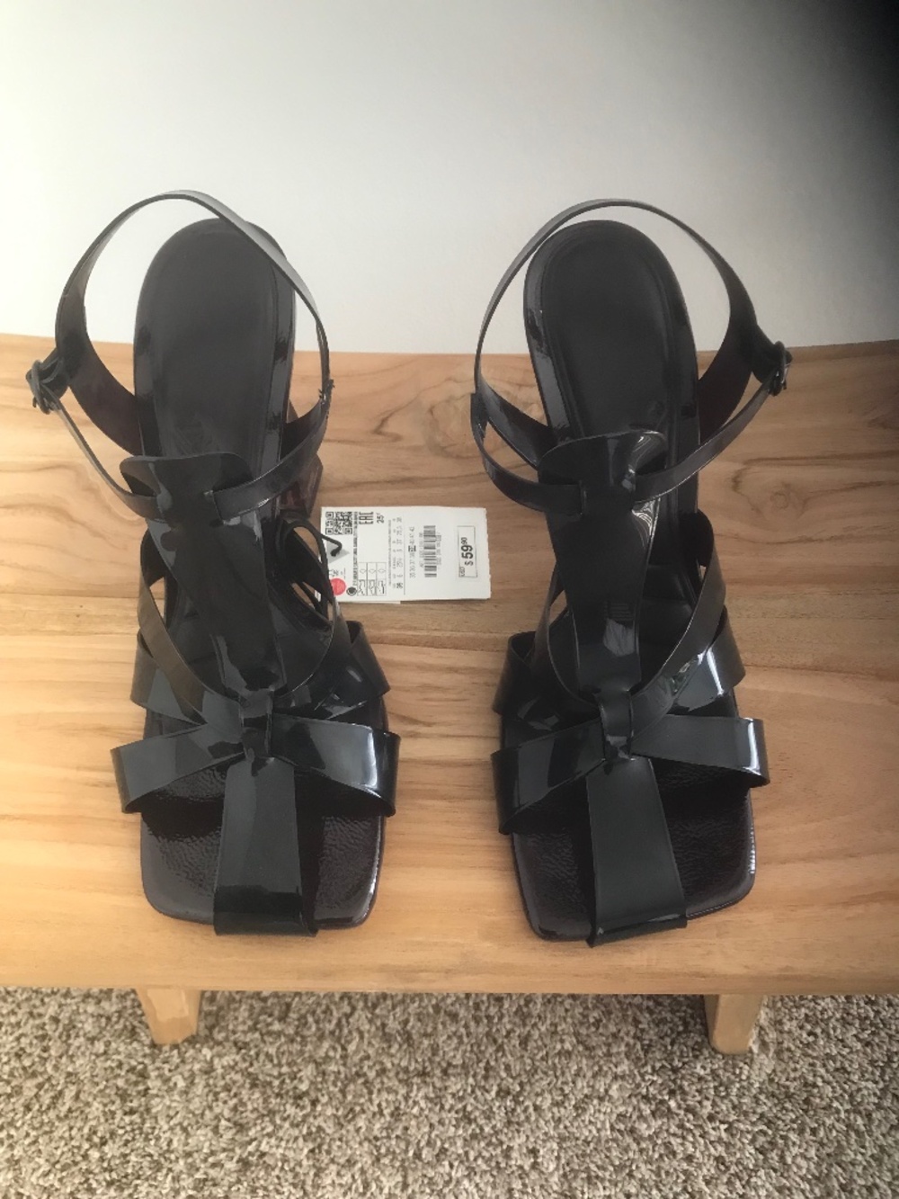 Zara Dark Brown High Heel Jelly sandals